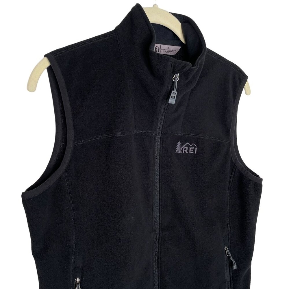 REI Women's Softshell Black Zip Vest, M - Picture 4 of 9